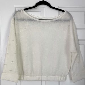 White Bridal Sweater
